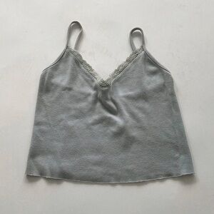 Brandy melville lace edge crop top